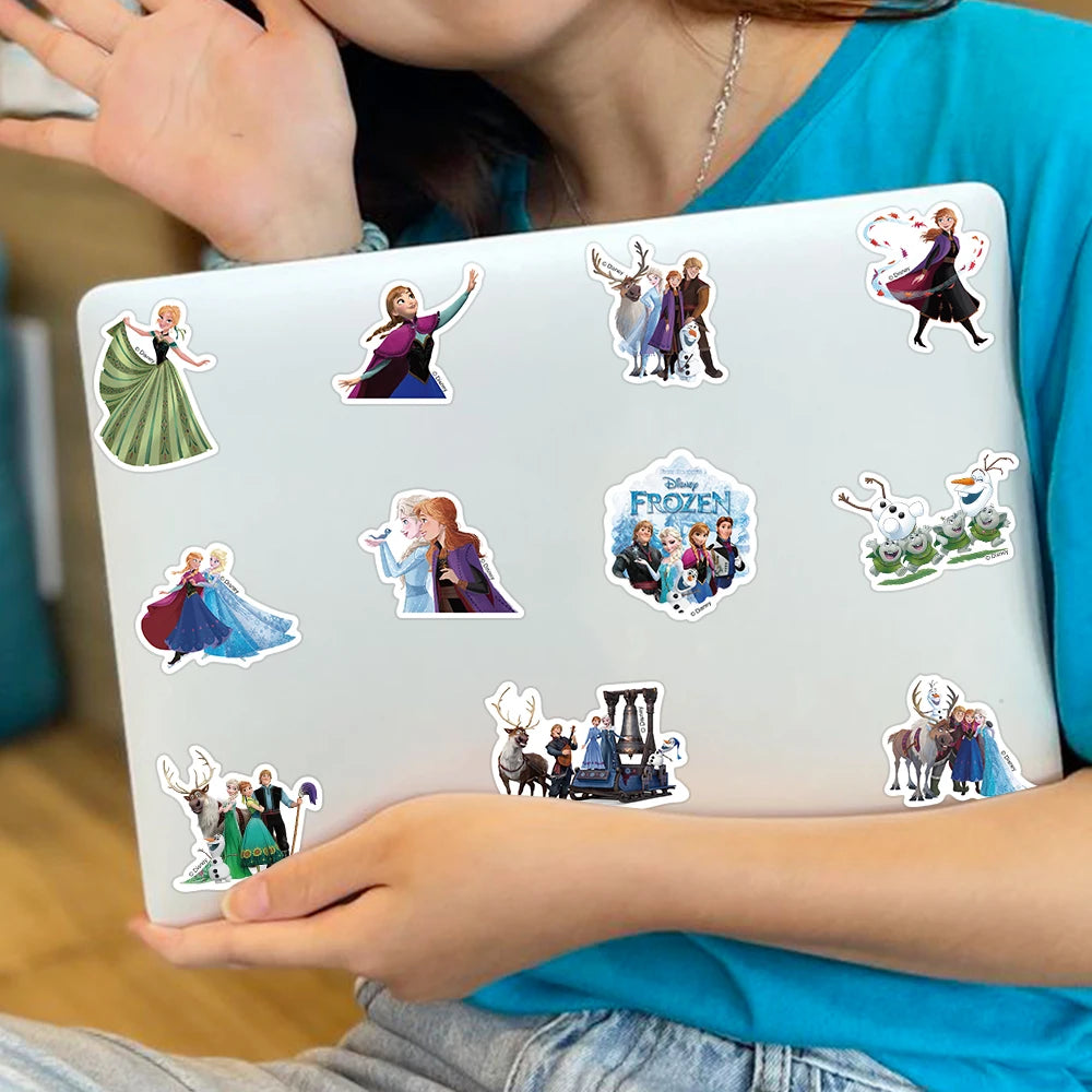 50pcs Disney Frozen Elsa Princess Stickers Aesthetic Graffiti Decals For Kids Laptop Luggage Skateboard Scrapbook Sticker - Gufetto Brand 