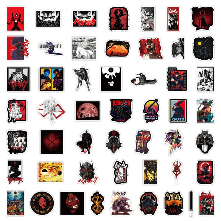 10/30/50/100PCS Classic Anime Berserk Stickers Graffiti Decals Kids Toy Gift DIY Laptop Suitcase Motorcycle Skateboard Sticker - Gufetto Brand 