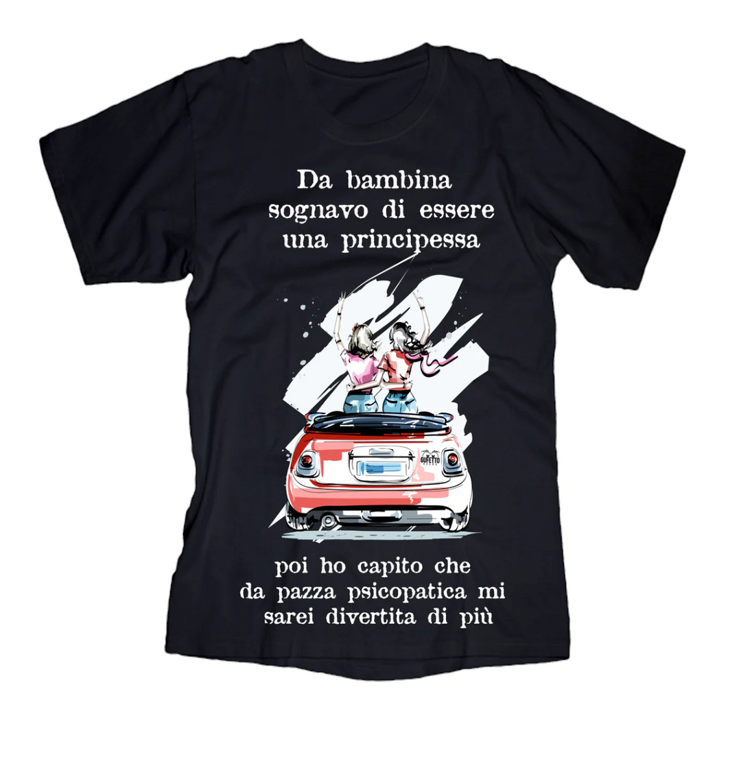 T-shirt Donna nera Da Bambina Outlet - Gufetto Brand 