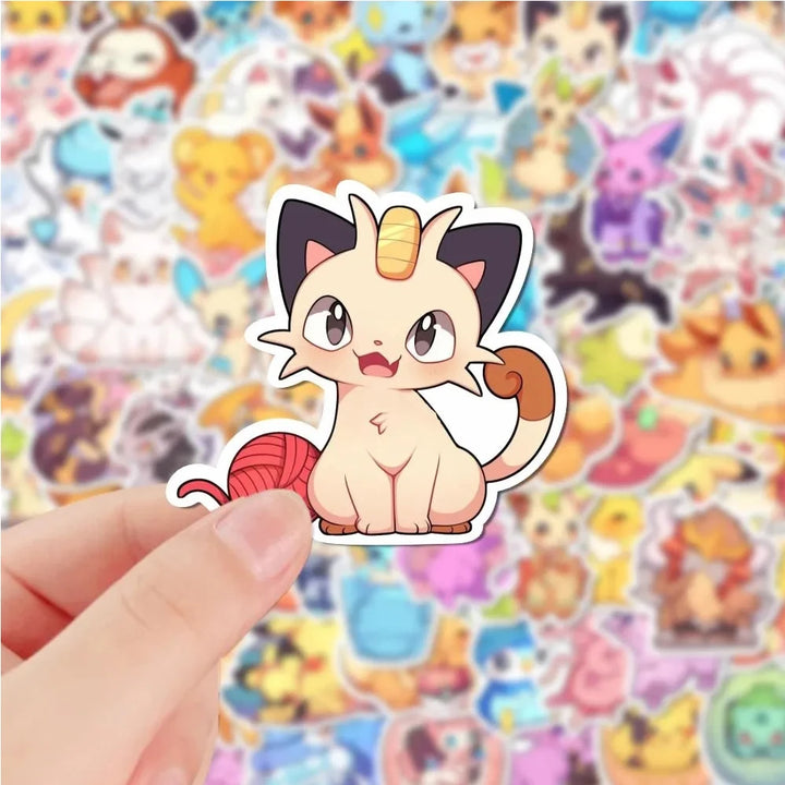 10/30/50pcs Cute Pokemon Eevee Anime Cartoon Stickers Laptop Car Motorcycle Luggage Suitcase Classic Toy Funny Decal Kid Sticker - Gufetto Brand 