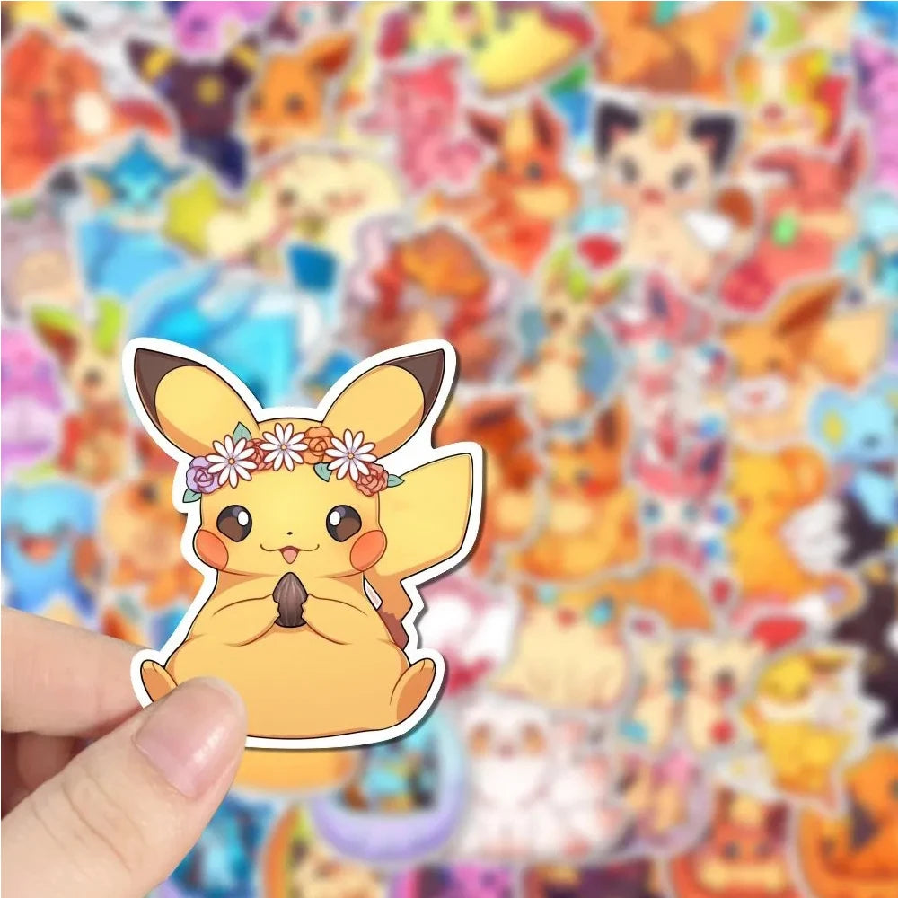 10/30/50pcs Cute Pokemon Eevee Anime Cartoon Stickers Laptop Car Motorcycle Luggage Suitcase Classic Toy Funny Decal Kid Sticker - Gufetto Brand 