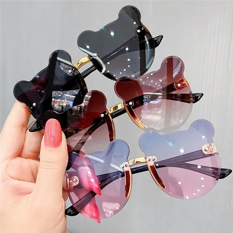 Kids Sun Sunglasses Bear Shape Children Glasses Trendy Girls Cartoon Eyeglasses Shades Driver Anti-Glare Boys Cartoon Sunglasses - Gufetto Brand 