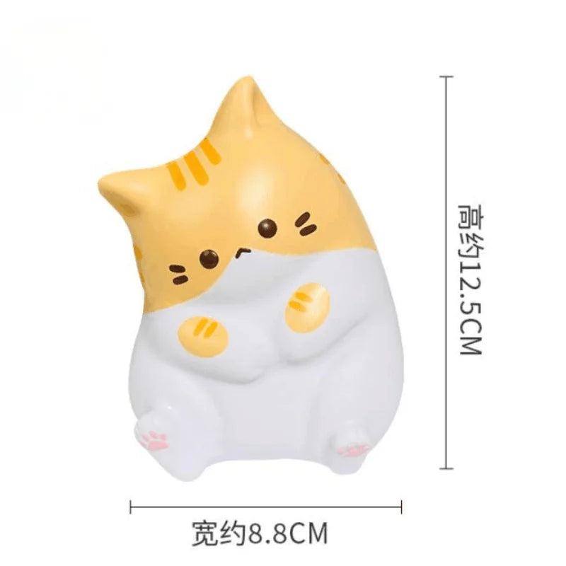 New Cat Stress Relief Squishy Toy PU Squeeze Antistress Table Ornaments Reliever Toys Plastic Shape Knead, Release Stress Toy