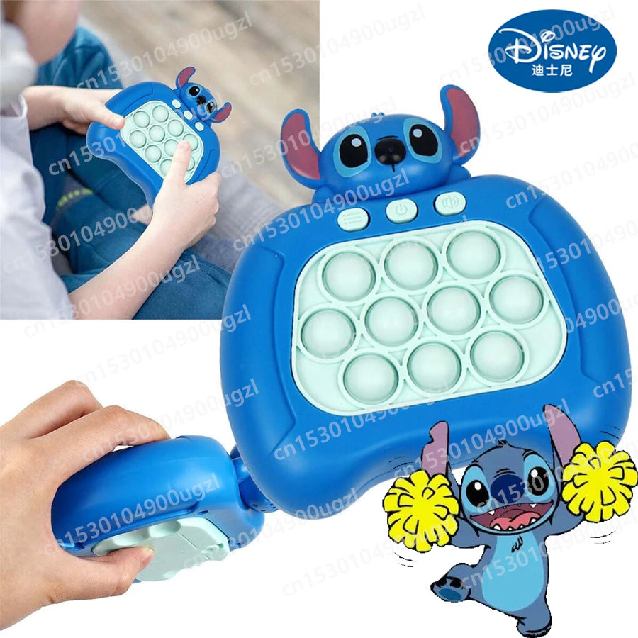 Disney Stitch Push Game Pop Electronic Pushit Pro Super Bubble Pop Game Light Push Up Antistress Fidget Toys for Kids Adult Gift