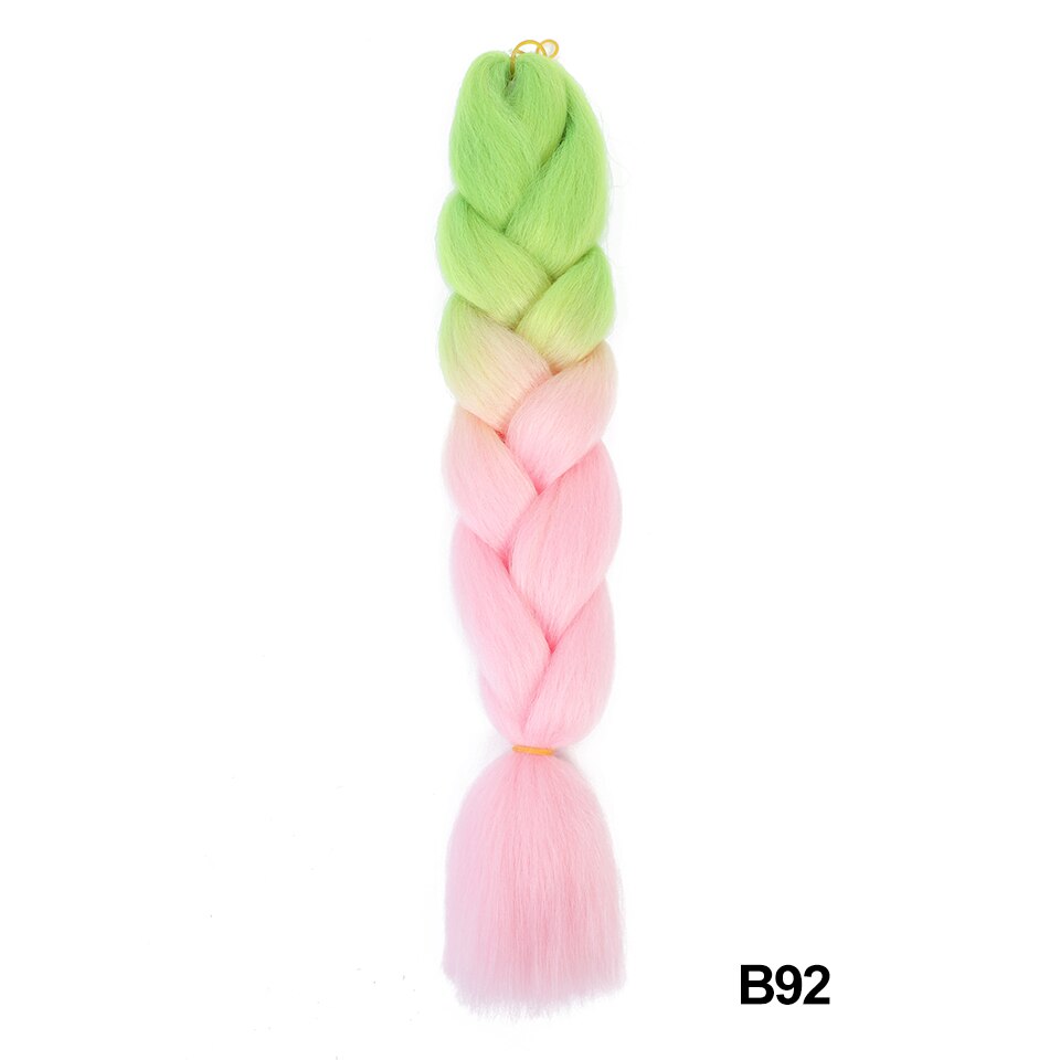 Miss Rola sintetico 24 pollici 100G all'ingrosso singolo colore Ombre incandescente estensione dei capelli torsione trecce jumbo capelli Kanekalon per le donne - Gufetto Brand 