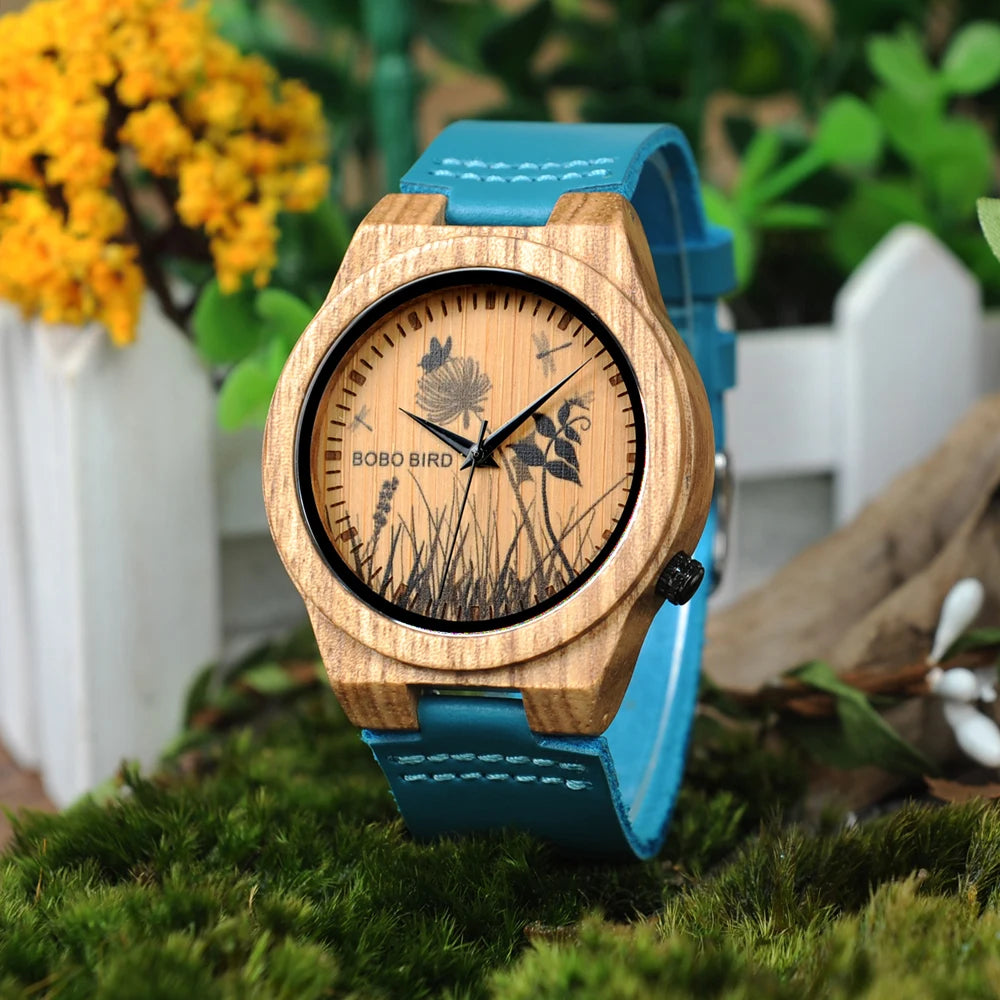 BOBO BIRD Wooden Watches Men Lifelike Special Design UV Print Dial Face Bamboo relogio masculino Gifts Timepieces C-P20 Custom - Gufetto Brand 