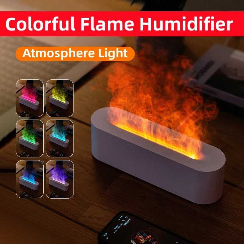 2023 Fiamma Aroma Diffusore Umidificatore Ad Ultrasuoni Freddo Mist Maker Fogger Led Lampada Ad Olio Essenziale Realistico Diffusore di Fuoco - Gufetto Brand 