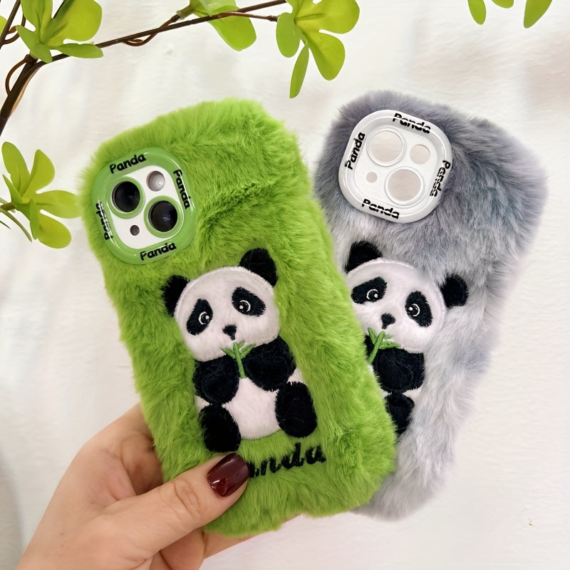 Cartoon Cute Plush Panda Phone Case For IPhone 15 Pro Max/15 Pro/15/15Plus/14 Pro Max/14 Pro/14Plus/14/13 Pro Max/13 Pro/13/12 Pro Max/12 Pro/12/11Pro Max/11 Phone Protective Case