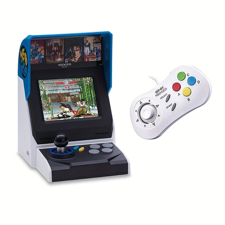 SNK NeoGeo Mini International Arcade With 1 Controller Set, Game Console Video Game 40 Pre-Loaded Classic SNK Games: The King Of The Fighters/Metal SLUG And More, Gift For Friends And Family