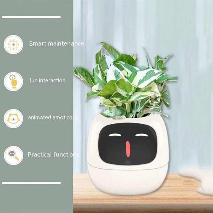 Smart Planter Divertimento senza fine Oltre 49 ricche espressioni 7 sensori intelligenti e chip AI rendono la coltivazione delle piante facile e divertente