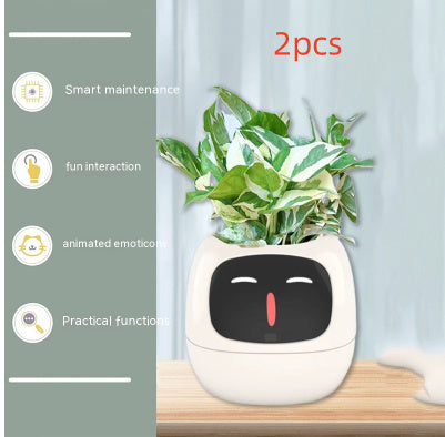 Smart Planter Divertimento senza fine Oltre 49 ricche espressioni 7 sensori intelligenti e chip AI rendono la coltivazione delle piante facile e divertente