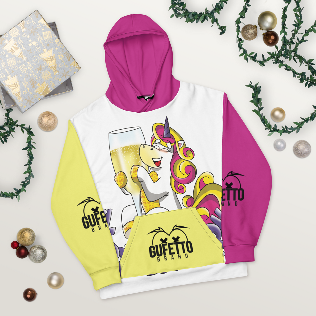 Felpa con cappuccio Uomo/Donna IL PROSECCOCORNO - Gufetto Brand 