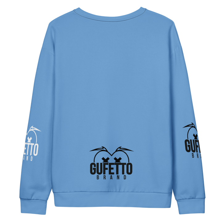 Felpa unisex Uomo/Donna BIANCO AZZURROLO - Gufetto Brand 