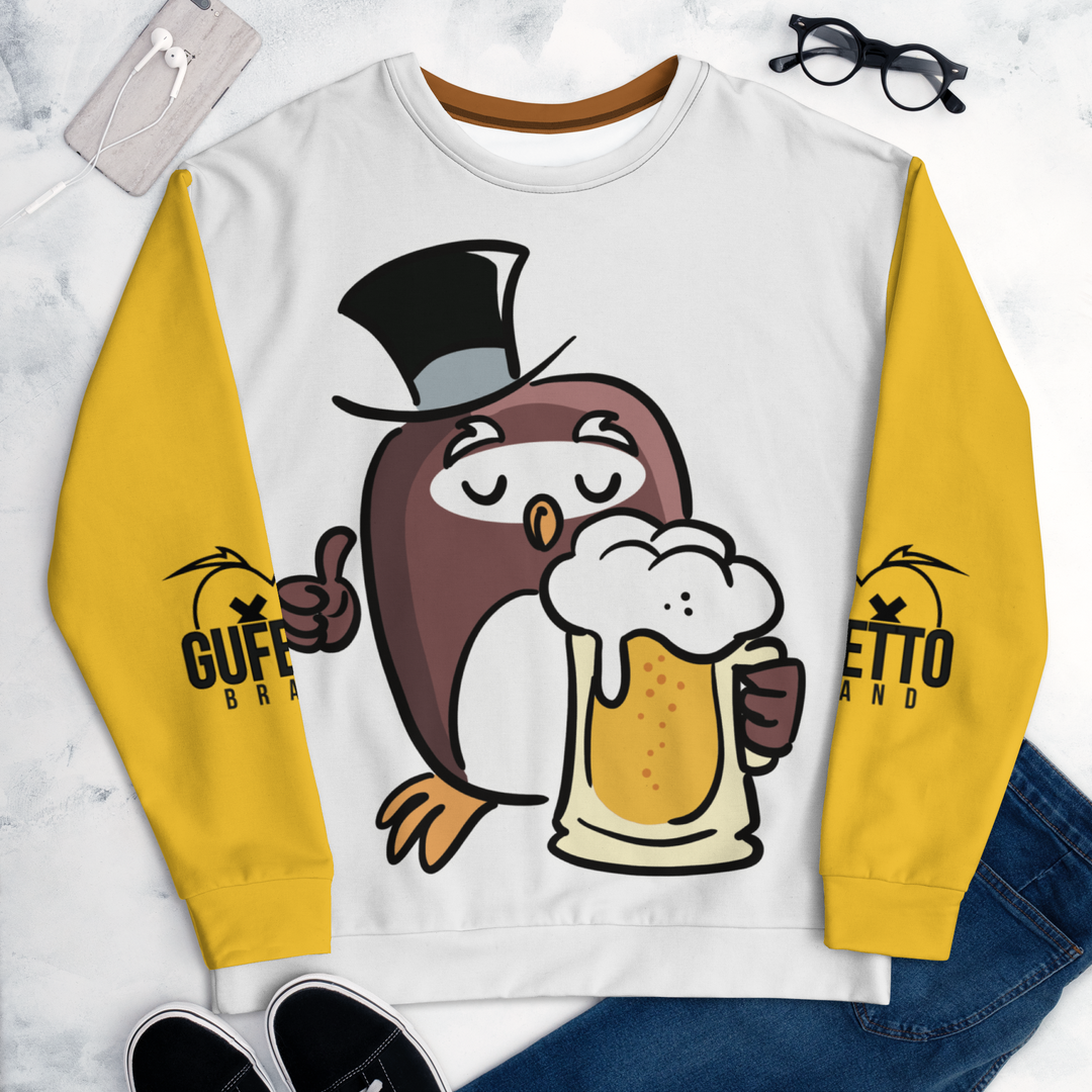 Felpa unisex Uomo/Donna GUFETTO BIRRA - Gufetto Brand 