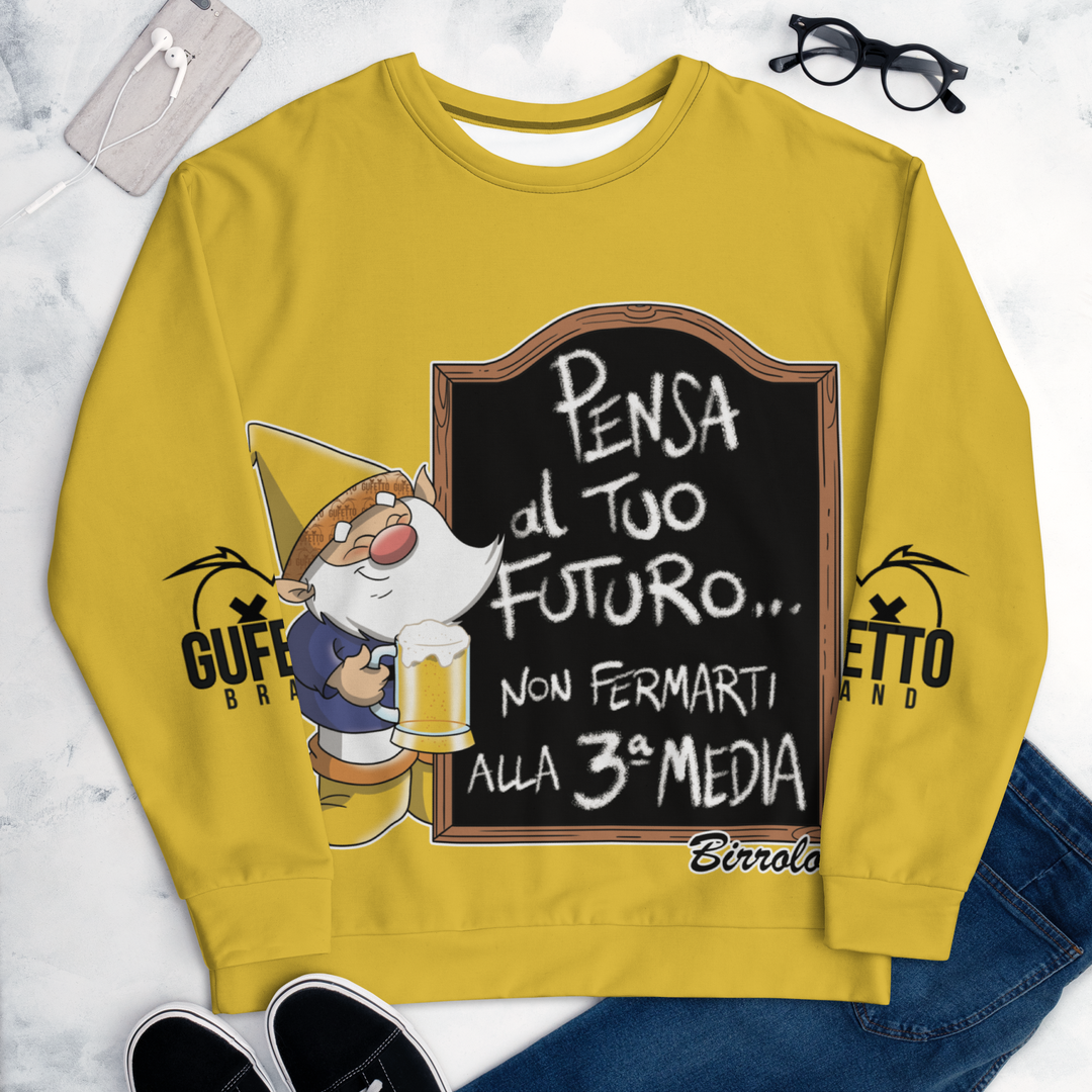 Felpa unisex Uomo/Donna BIRROLO TERZA MEDIA - Gufetto Brand 