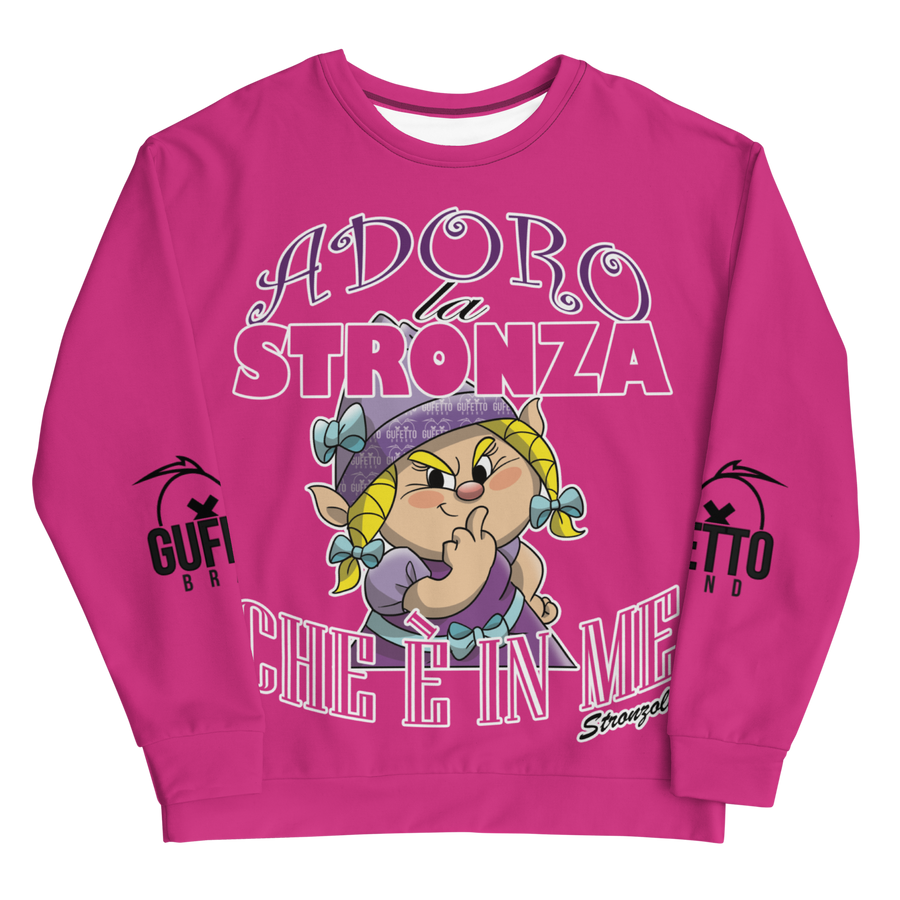 Felpa unisex Uomo/Donna STRONZOLA ADORO - Gufetto Brand 