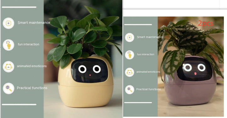 Smart Planter Divertimento senza fine Oltre 49 ricche espressioni 7 sensori intelligenti e chip AI rendono la coltivazione delle piante facile e divertente