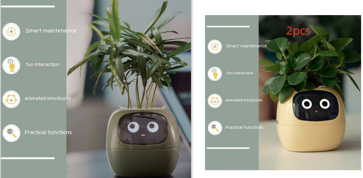 Smart Planter Divertimento senza fine Oltre 49 ricche espressioni 7 sensori intelligenti e chip AI rendono la coltivazione delle piante facile e divertente