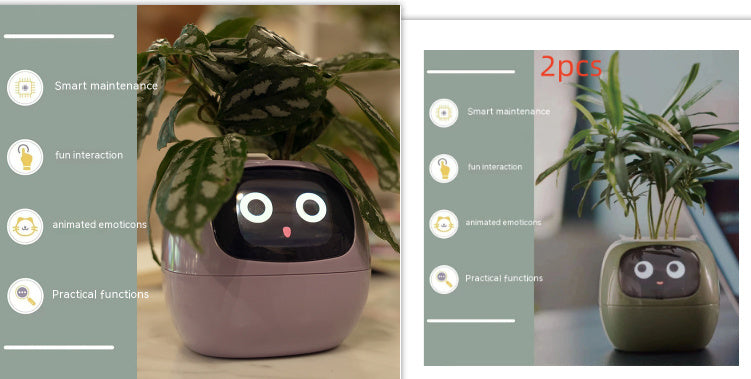 Smart Planter Divertimento senza fine Oltre 49 ricche espressioni 7 sensori intelligenti e chip AI rendono la coltivazione delle piante facile e divertente