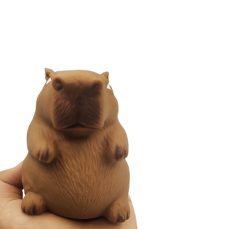 1pc Capybara-Shaped Stress Relief Ball - Durable Rubber Squishy Squeeze Toy for Stress Reduction, Sensory Fidget Play, Autism Therapy - Fun Gift for All Ages