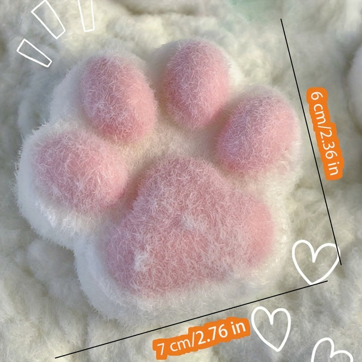 2pcs Cat Paw Pinch Squeeze Toy, Big Furry Cat Paw Squishy Toys, Cute Soft Squeeze Toys As Christmas And Thanksgiving Day Gift