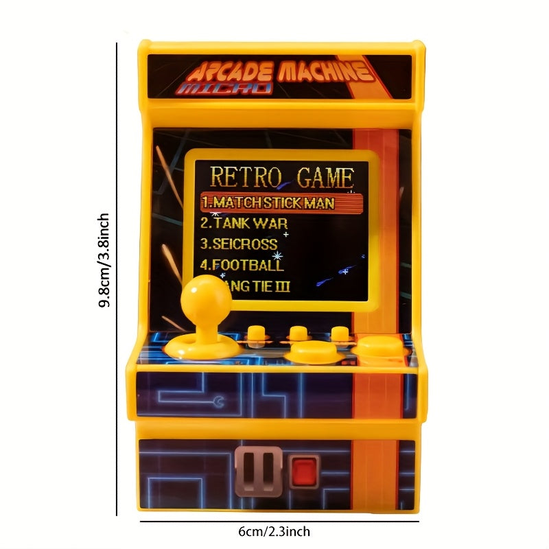 1pc Retro Arcade Machine - Mini 8-Bit Handheld Game Console with Joystick and Button Control, Realistic Display, Multiple Classic Games, Waterproof, Battery Powered (Battery Not Included), Ideal Christmas and New Year Gift