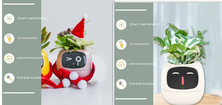 Smart Planter Divertimento senza fine Oltre 49 ricche espressioni 7 sensori intelligenti e chip AI rendono la coltivazione delle piante facile e divertente