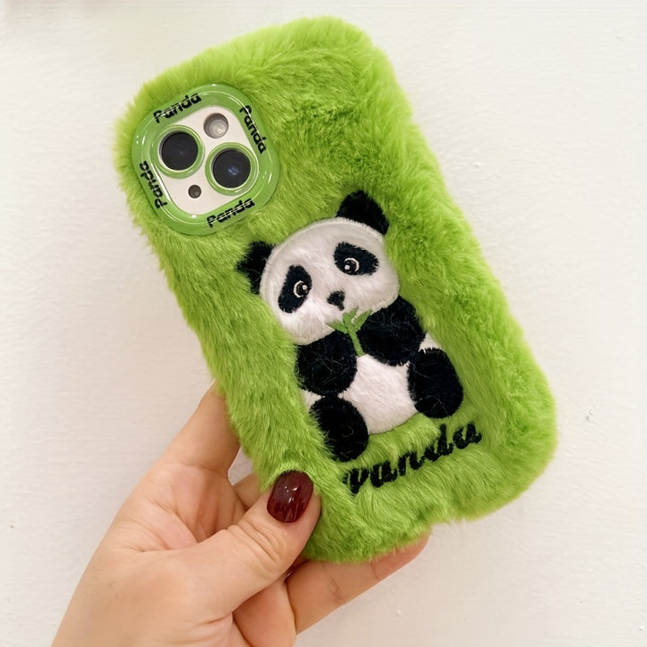 Cartoon Cute Plush Panda Phone Case For IPhone 15 Pro Max/15 Pro/15/15Plus/14 Pro Max/14 Pro/14Plus/14/13 Pro Max/13 Pro/13/12 Pro Max/12 Pro/12/11Pro Max/11 Phone Protective Case