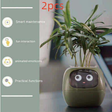 Smart Planter Divertimento senza fine Oltre 49 ricche espressioni 7 sensori intelligenti e chip AI rendono la coltivazione delle piante facile e divertente