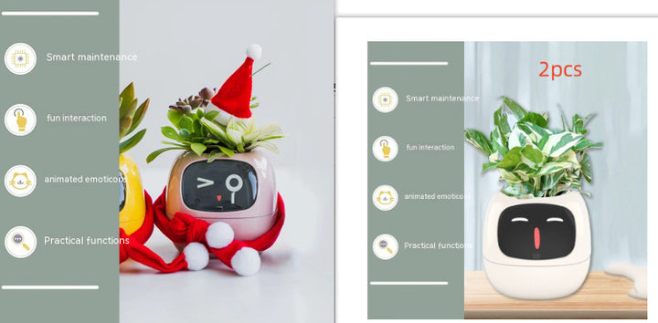 Smart Planter Divertimento senza fine Oltre 49 ricche espressioni 7 sensori intelligenti e chip AI rendono la coltivazione delle piante facile e divertente