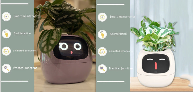 Smart Planter Divertimento senza fine Oltre 49 ricche espressioni 7 sensori intelligenti e chip AI rendono la coltivazione delle piante facile e divertente