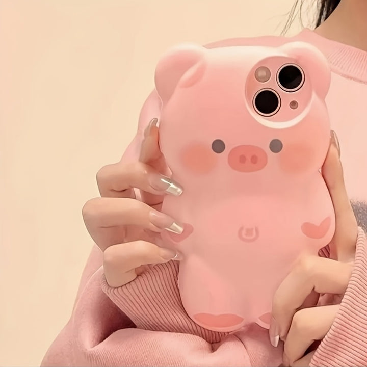 Cute 3D Cartoon Pink Pig Shockproof Phone Case for Iphone