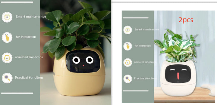 Smart Planter Divertimento senza fine Oltre 49 ricche espressioni 7 sensori intelligenti e chip AI rendono la coltivazione delle piante facile e divertente