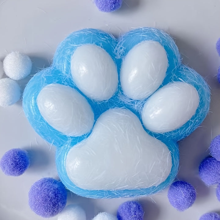 2pcs Cat Paw Pinch Squeeze Toy, Big Furry Cat Paw Squishy Toys, Cute Soft Squeeze Toys As Christmas And Thanksgiving Day Gift