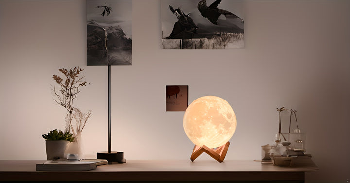 Enchanting Moon Lamp with 128 Color Settings - Touch & Remote Control, Adjustable Brightness, USB Rechargeable Desk Light - Ideal for Bedroom Ambiance, Unique Gift for Mom, Weddings, Birthdays, Christmas, Halloween, Lamp for