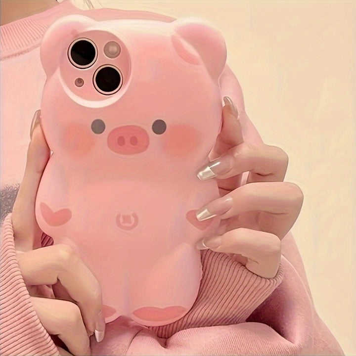 Cute 3D Cartoon Pink Pig Shockproof Phone Case for Iphone