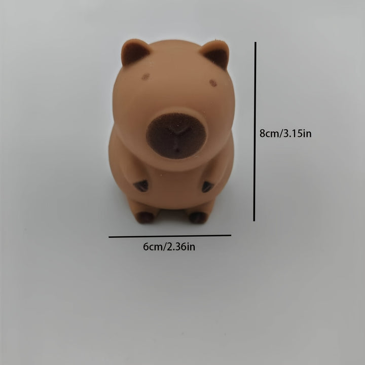 3D Capybara Relax Ball - Slow Rebound Squishy Toy, Perfect Christmas Gift & Decor, Light Brown TPU Material