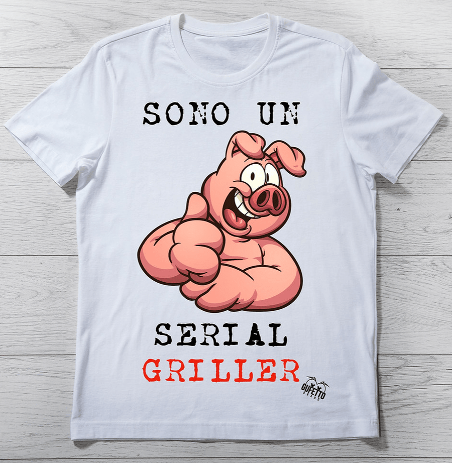 T-shirt Donna SERIAL GRILLER ( G63012 ) - Gufetto Brand 