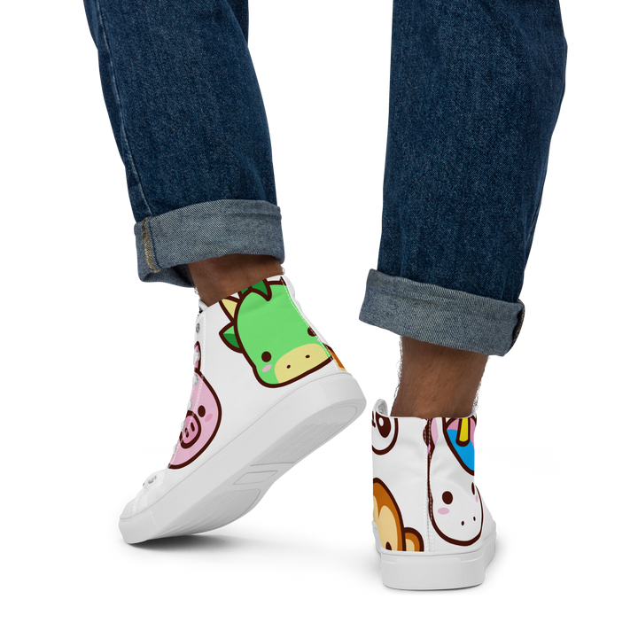 Sneakers alte in tela da uomo EMOJI - Gufetto Brand 