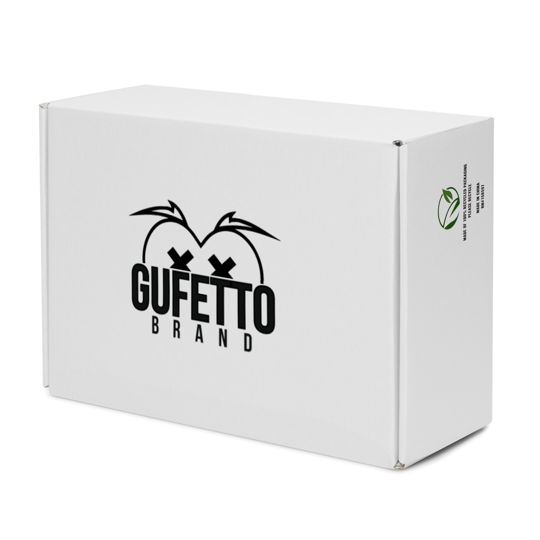 Sneakers alte in tela da uomo CANNABIS B/W - Gufetto Brand 