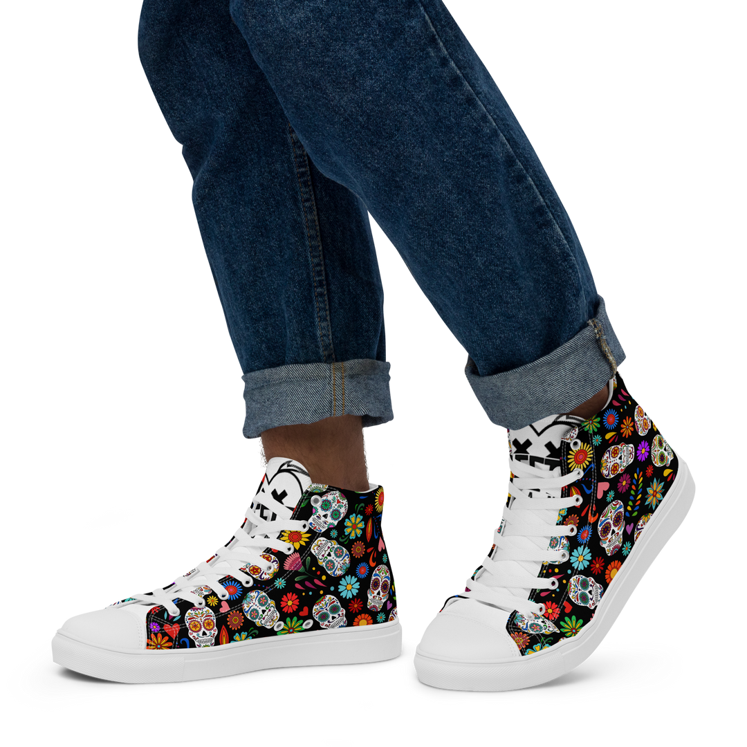 Sneakers alte in tela da uomo SKULL EDITION - Gufetto Brand 