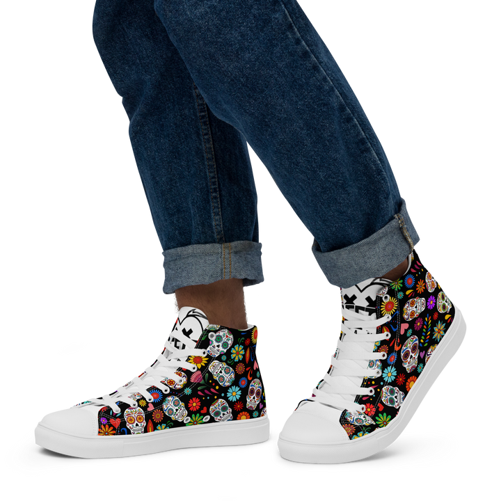 Sneakers alte in tela da uomo SKULL EDITION - Gufetto Brand 