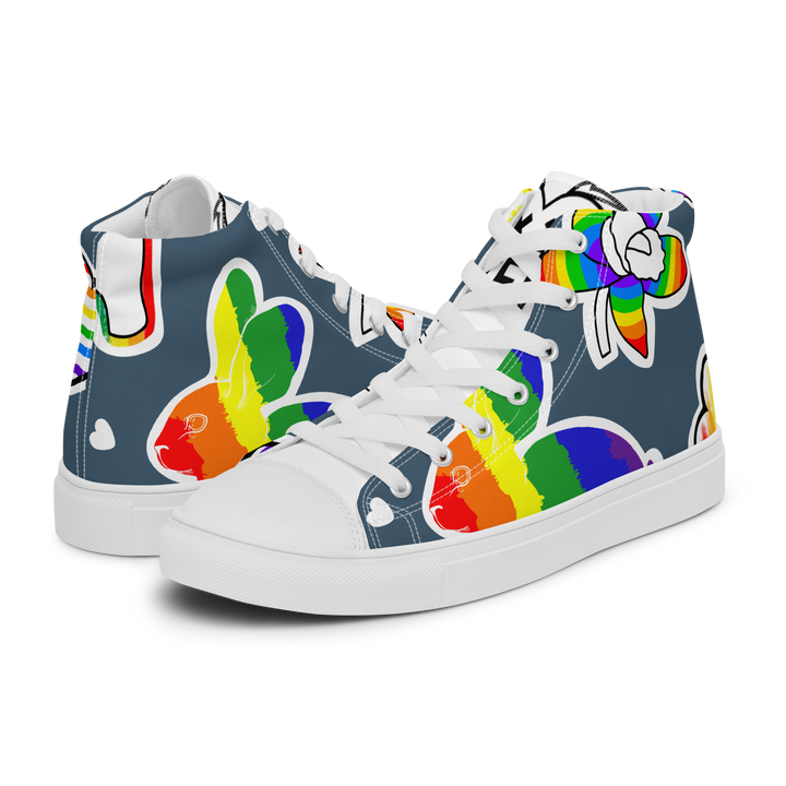 Sneakers alte in tela da uomo ARCOBALENO - Gufetto Brand 