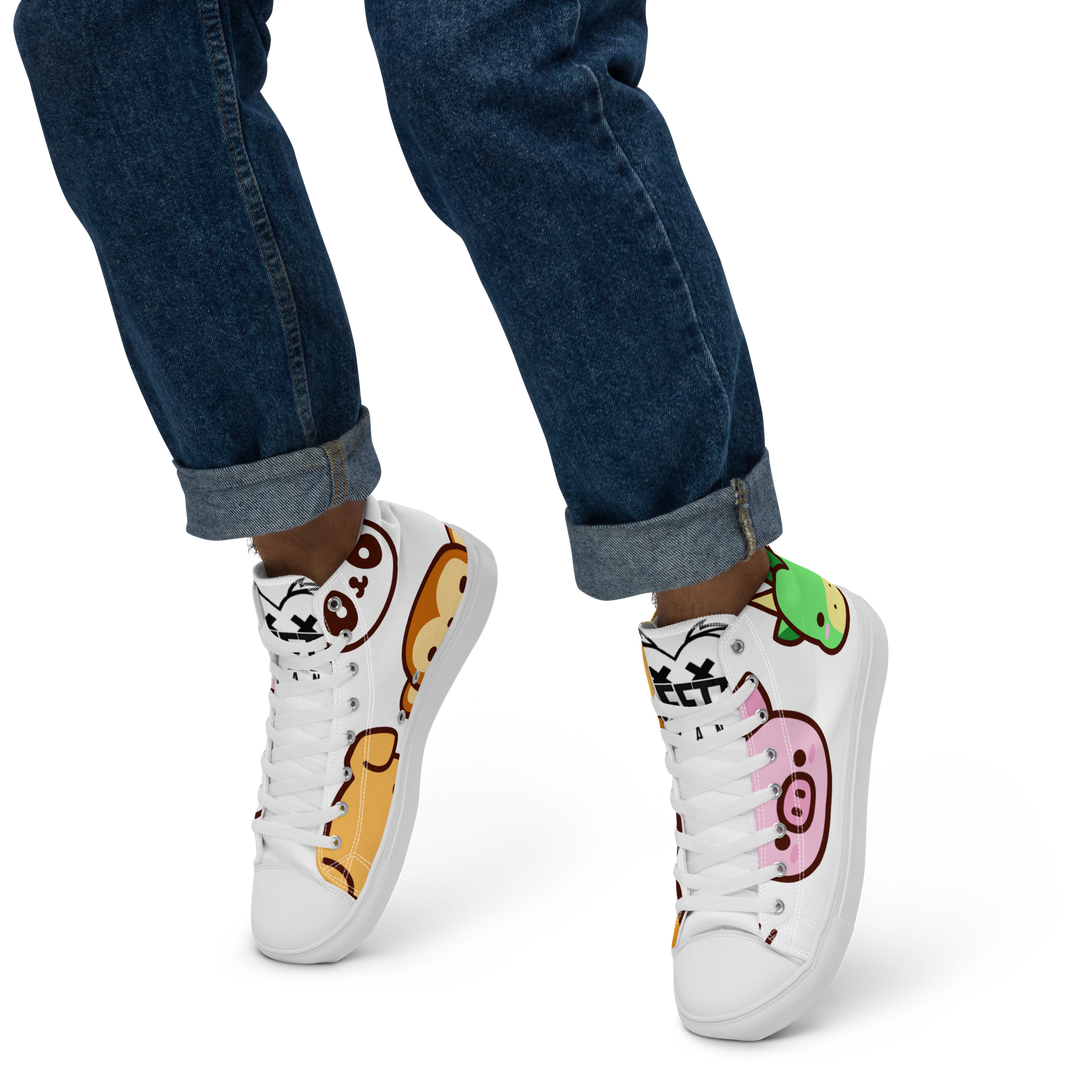 Sneakers alte in tela da uomo EMOJI - Gufetto Brand 