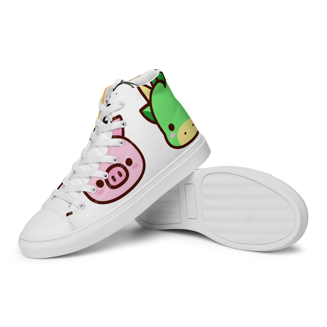 Sneakers alte in tela da uomo EMOJI - Gufetto Brand 