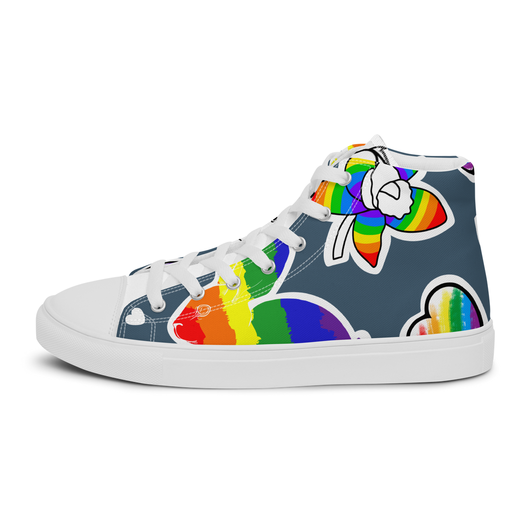 Sneakers alte in tela da uomo ARCOBALENO - Gufetto Brand 