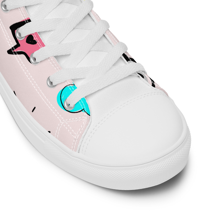 Sneakers alte in tela da uomo PINK ENJOY - Gufetto Brand 