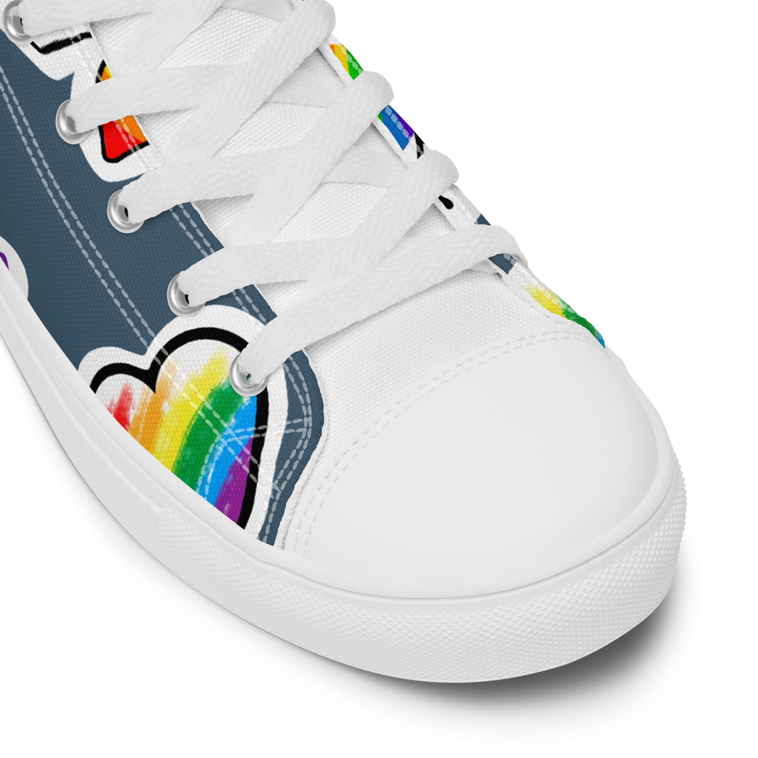 Sneakers alte in tela da uomo ARCOBALENO - Gufetto Brand 