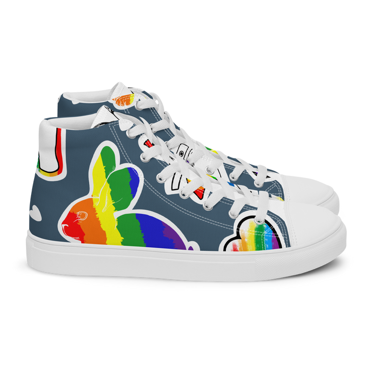 Sneakers alte in tela da uomo ARCOBALENO - Gufetto Brand 