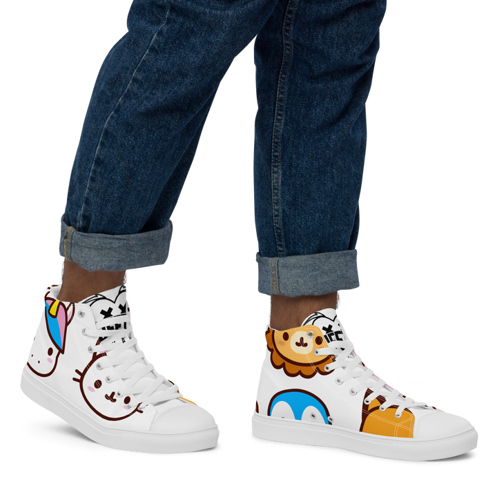 Sneakers alte in tela da uomo EMOJI - Gufetto Brand 